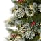 9ft. Pre-Lit Frosted Swiss Pine & Berries Artificial Christmas Tree with Clear LED Lights